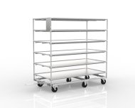Shelf trolley made of steel chassis with superstructure 20091601