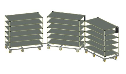 Shelf trolley made of steel chassis with superstructure 20091601 - 5