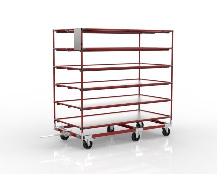 Shelf trolley made of steel chassis with superstructure 20091601 - 2