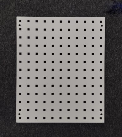 ESD perforated panel with holes for mounting