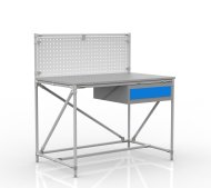 Workshop table from pipe system with perforated panel 240408313 (3 models)