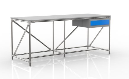 Workshop table with container with one drawer width 2000 mm, 240405313 - 4