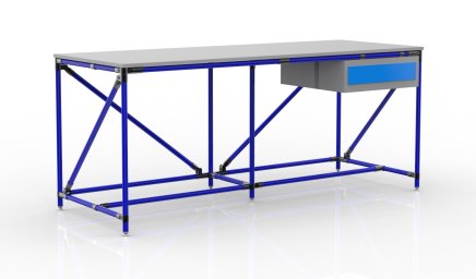 Workshop table with container with one drawer width 2000 mm, 240405313 - 3