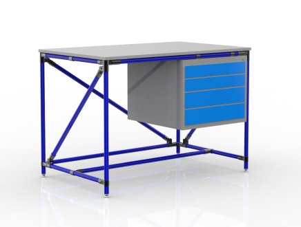 Workshop table with container with four drawers 24040533 (3 models) - 3