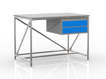 Workshop table with container with two drawers 24040531 (3 models) - 4