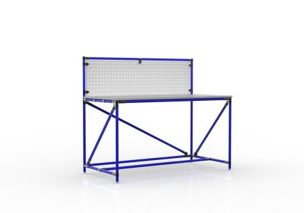 Workshop table with perforated panel width 1500 mm, 24040830 - 3