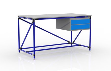 Container workshop table with two drawers width 1500 mm, 24040538 - 3