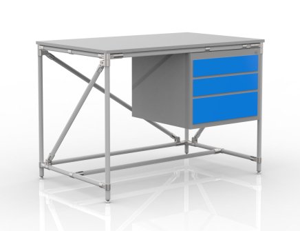Workshop table with container with three drawers 24040532 (3 models) - 1