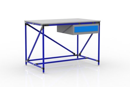 Workshop table with container with one drawer 24040530 (3 models) - 3