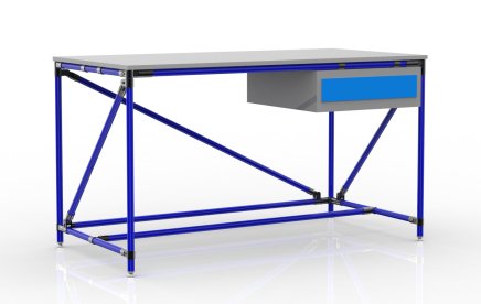 Workshop table with container with one drawer width 1500 mm, 24040537 - 3