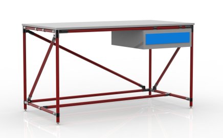 Workshop table with container with one drawer width 1500 mm, 24040537 - 2