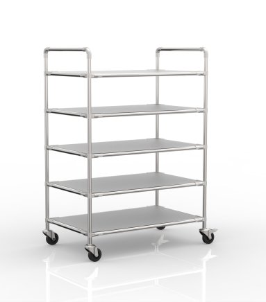 Antistatic shelf trolley with five shelves, 24040238