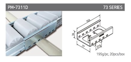 Roller track holder type PM-7311D