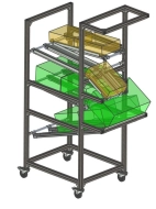 FIFO rack made of aluminum profiles 23061952