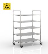 Antistatic shelf trolley with five shelves, 24040238