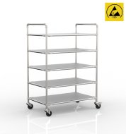 Antistatic rack trolley with five shelves, 24040237 (4 models)