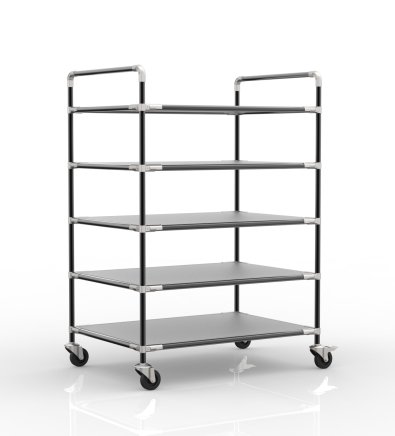 Antistatic shelf trolley with five shelves, 24040239 - 2