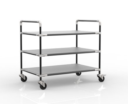 Antistatic shelf trolley with three shelves, 24040234 - 2