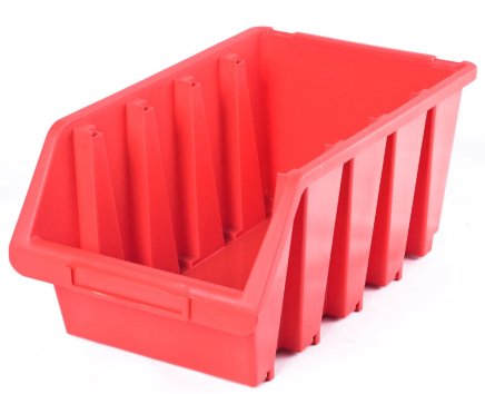 Ergobox 4 plastic container - color red