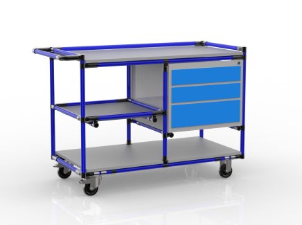 Tailor-made tubular system workshop trolley with container 22082105 - 3