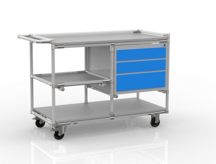 Tailor-made tubular system workshop trolley with container 22082105 - 1