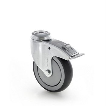 Swivel instrument wheel with brake, diameter 100 mm