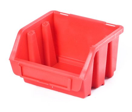 Ergobox 1 plastic container - color red