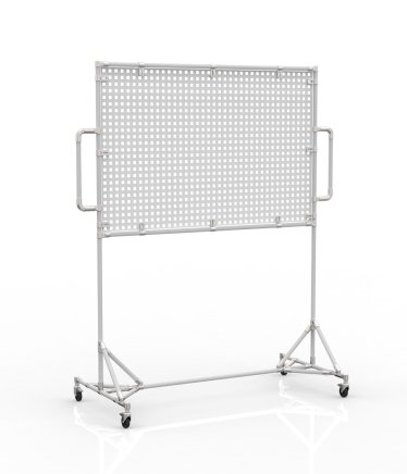 Mobile whiteboard with perforated panel 24042532 - 1