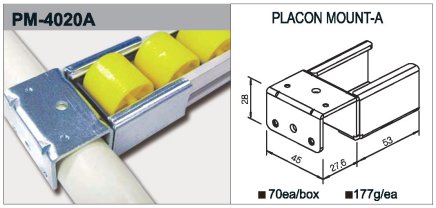 Roller track holder type PM-4020A