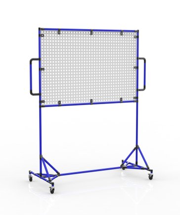 Mobile whiteboard with perforated panel 24042532