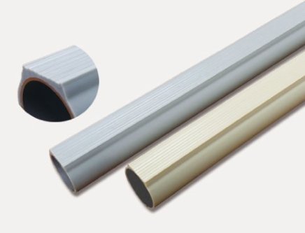 Logiform steel pipe with sliding surface - Grey