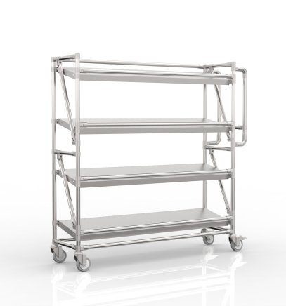 Shelving trolley for crates with 1300 mm wide inclined shelves, SP130304 (4 models) - 4