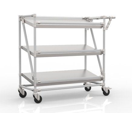 Shelving trolley for crates with inclined shelves 24042530 - 1
