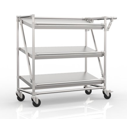 Shelving trolley for crates with inclined shelves 24042530 - 4