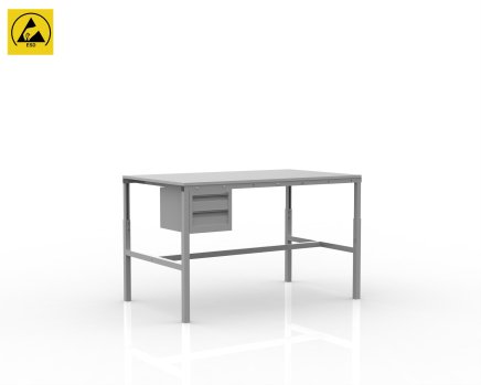 Height adjustable ESD table SPESD