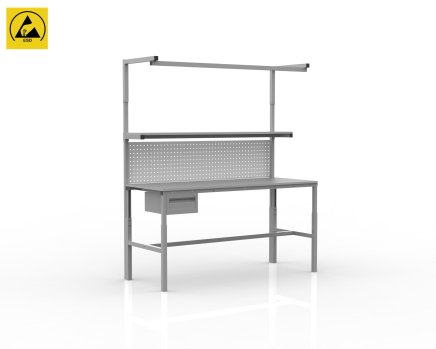 Height adjustable ESD table SPEXESD