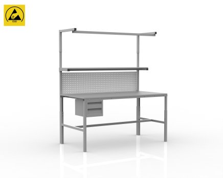 Height adjustable ESD table SPEXESD