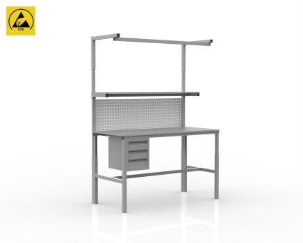 Height adjustable ESD table SPEXESD