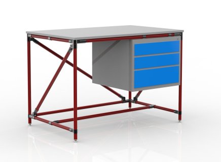 Workshop table with container with three drawers 24040532 (3 models)