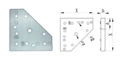 Corner flange for KFG-40 profiles